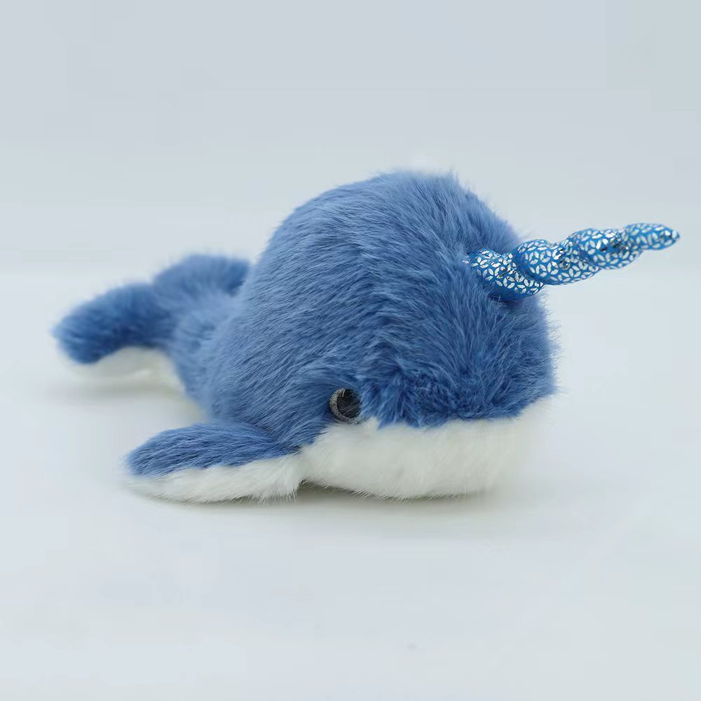 Blue Narwhal Soft Toy