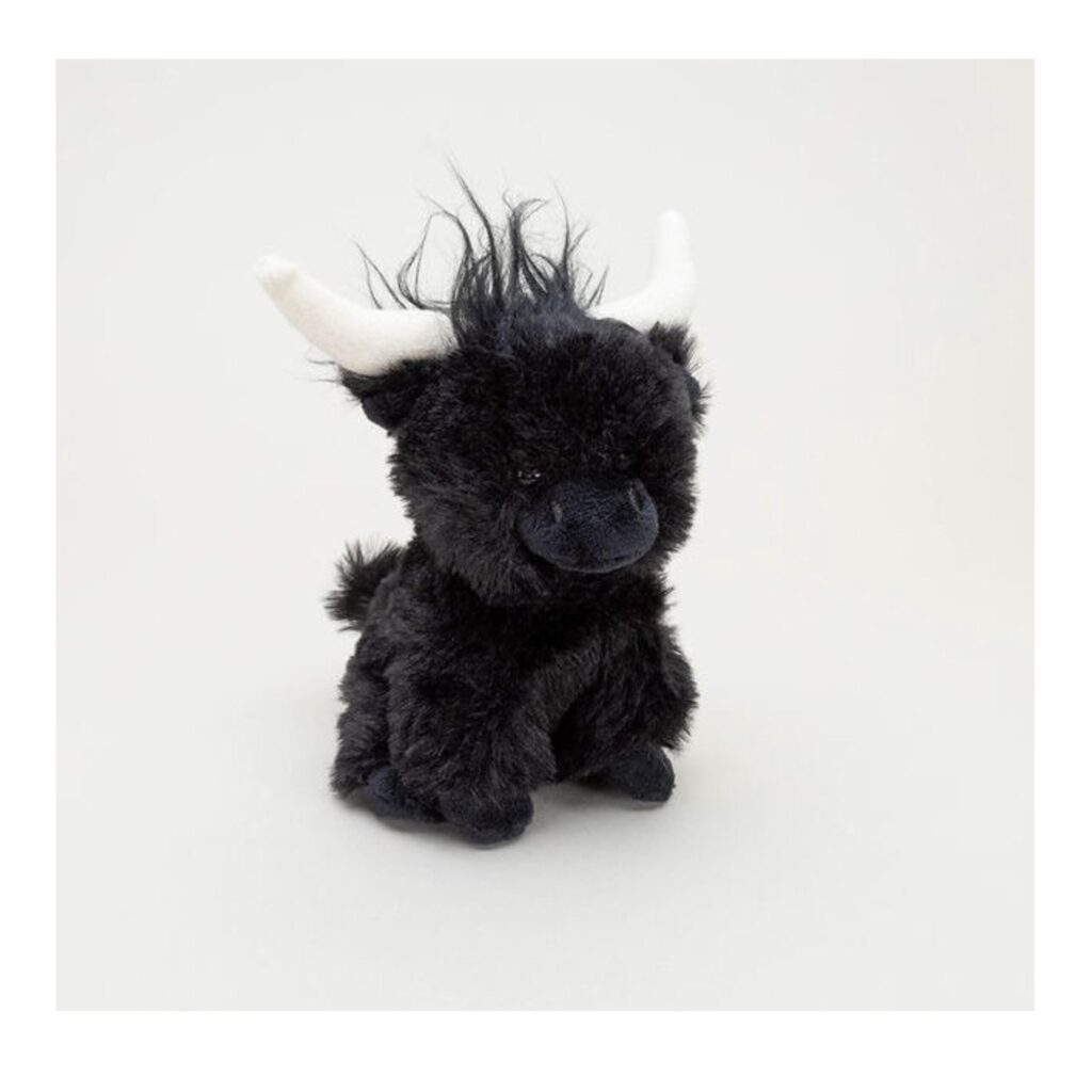Mini Black Longhorn Cow