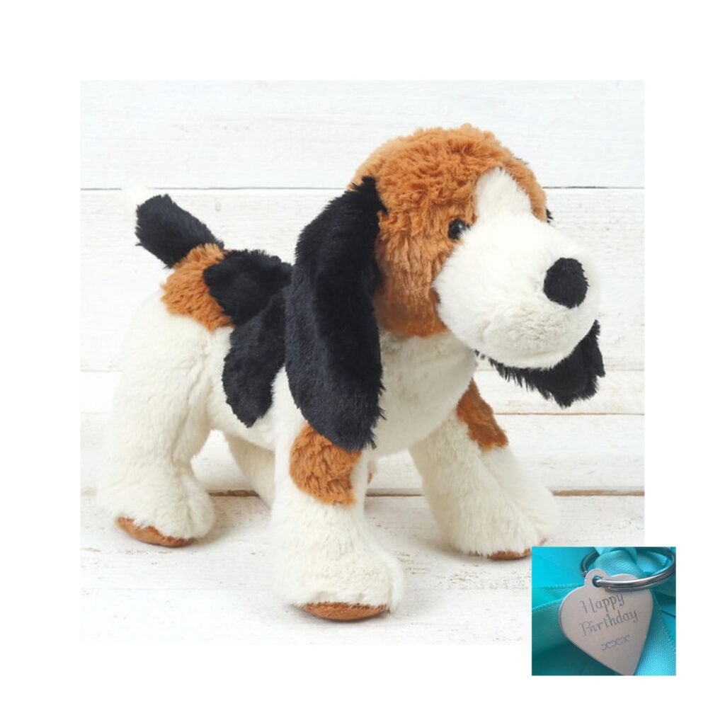Brown and Black Puppy Dog Plush Soft Toy