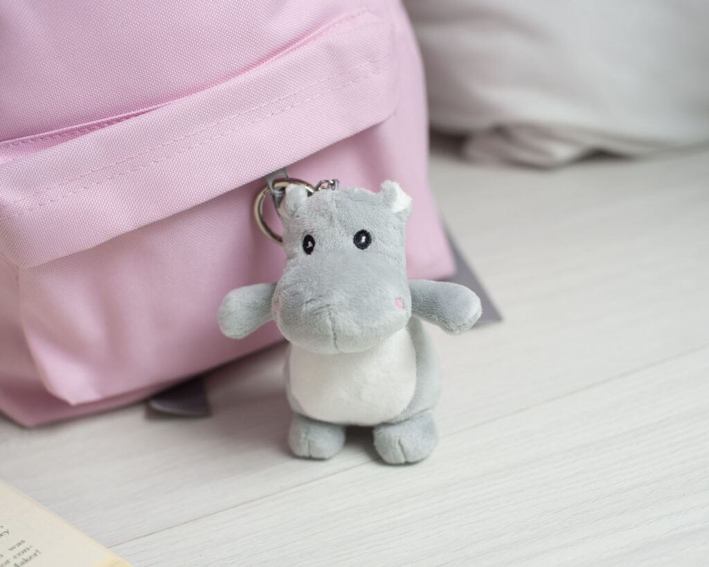 Hippo Keyring Bag Charm