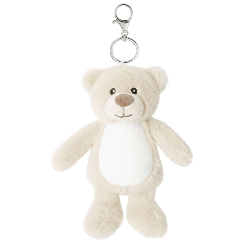 Cream Bear Keyring Bag Charm