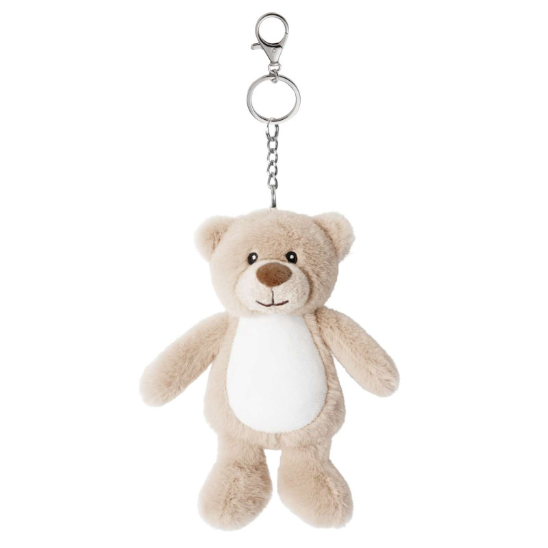Beige Bear Keyring Bag Charm
