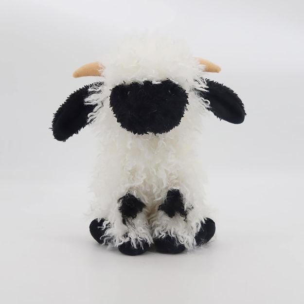 Valais Sheep Plush Toy Small | Cute Cuddly Lamb Soft Toy | Baby Safe Gift | Farm Animal Teddy | Birthday Easter Gift | Sheep Lover Present - Image 3