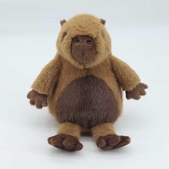 Personalised Large Capybara Plush 40cm, Cute Capybara Teddy, Soft Stuffed Animal, Engraved Tag Gift, Baby Shower Gift, Capybara Keepsake - Image 4